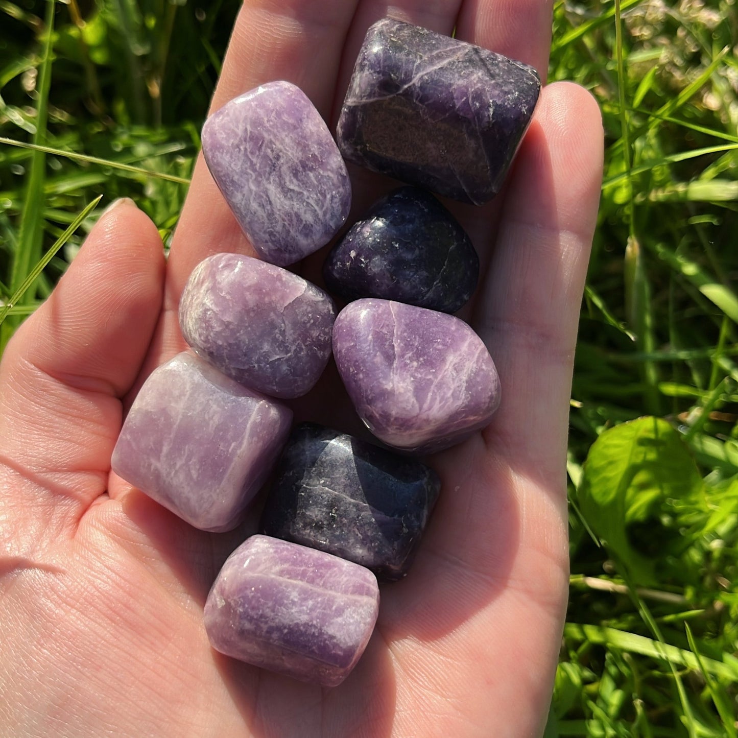 Lepidolite Tumblestone - Shiny Crystals