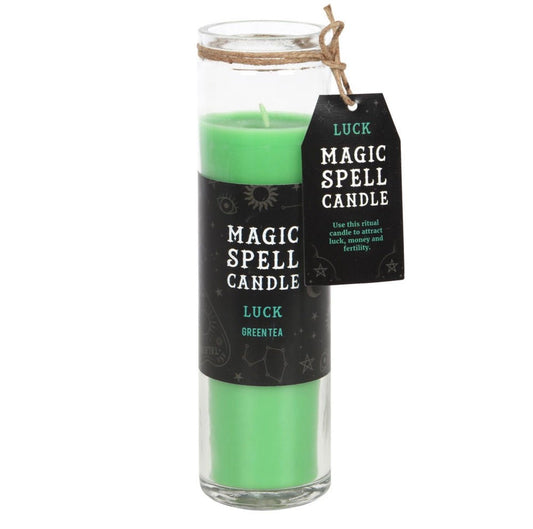 Luck Spell Candle - Shiny Crystals