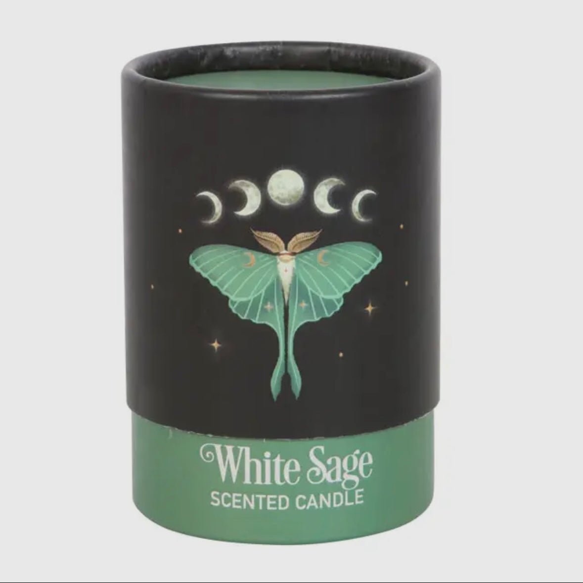 Luna Moth Moon Phase Candle - Shiny Crystals