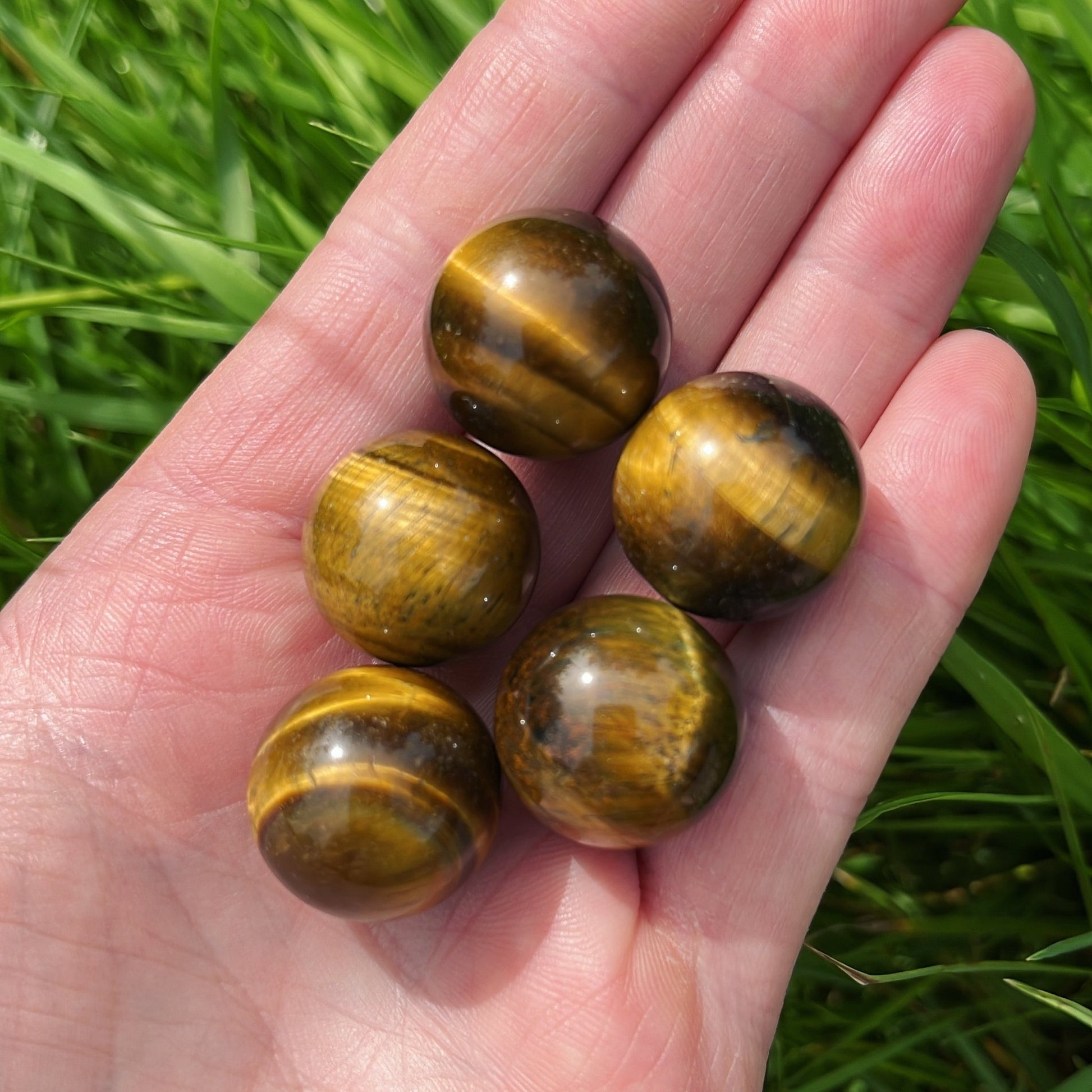 Mini Tiger’s Eye Sphere - Shiny Crystals