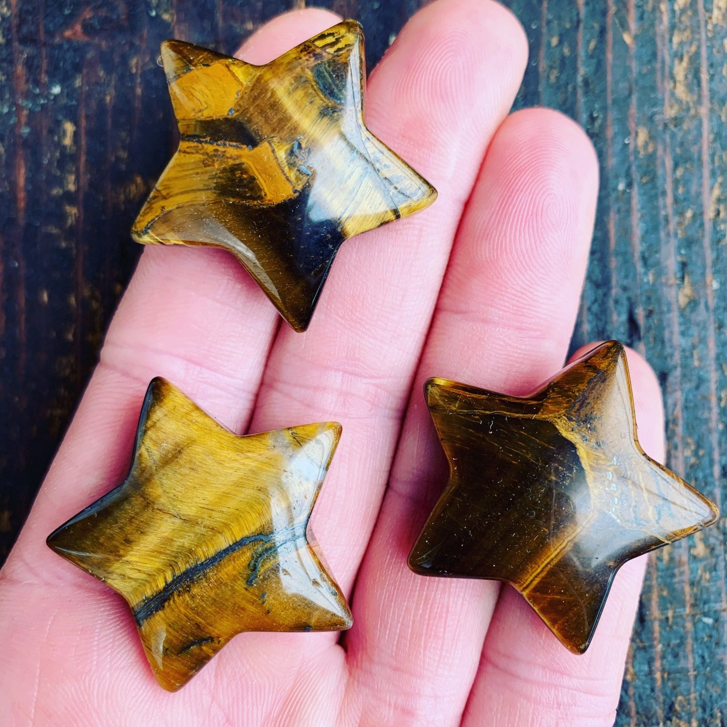 Mini Tiger’s Eye Star - Shiny Crystals