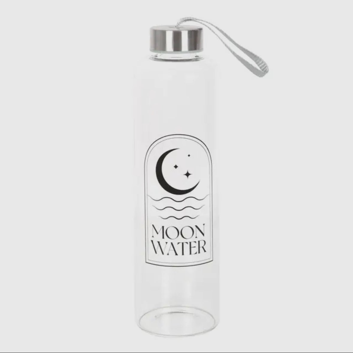 Moon Water Glass Bottle - Shiny Crystals