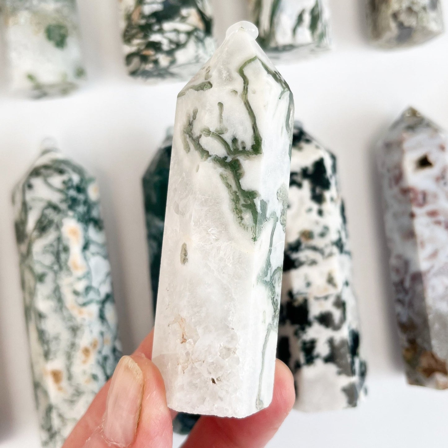 Moss Agate Point | A - Shiny Crystals