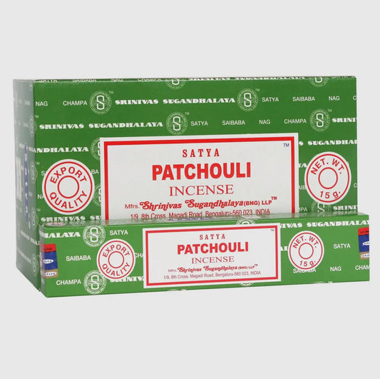 Patchouli Satya Incense Sticks Pack - Shiny Crystals