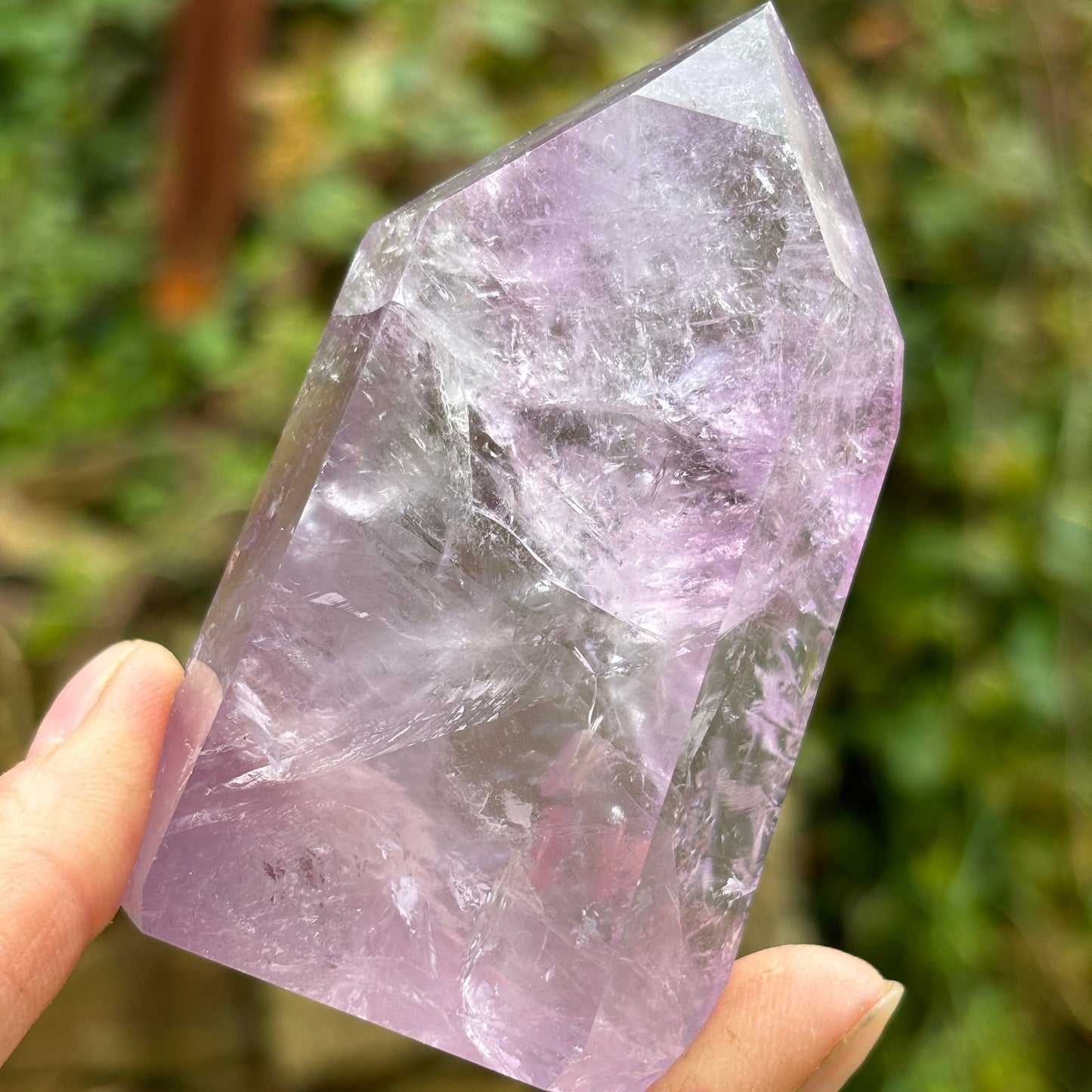 Phantom Amethyst Point 198g - Shiny Crystals