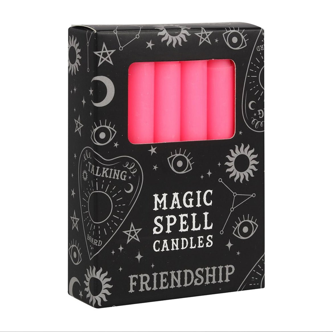 Pink Friendship Spell Candle - Shiny Crystals