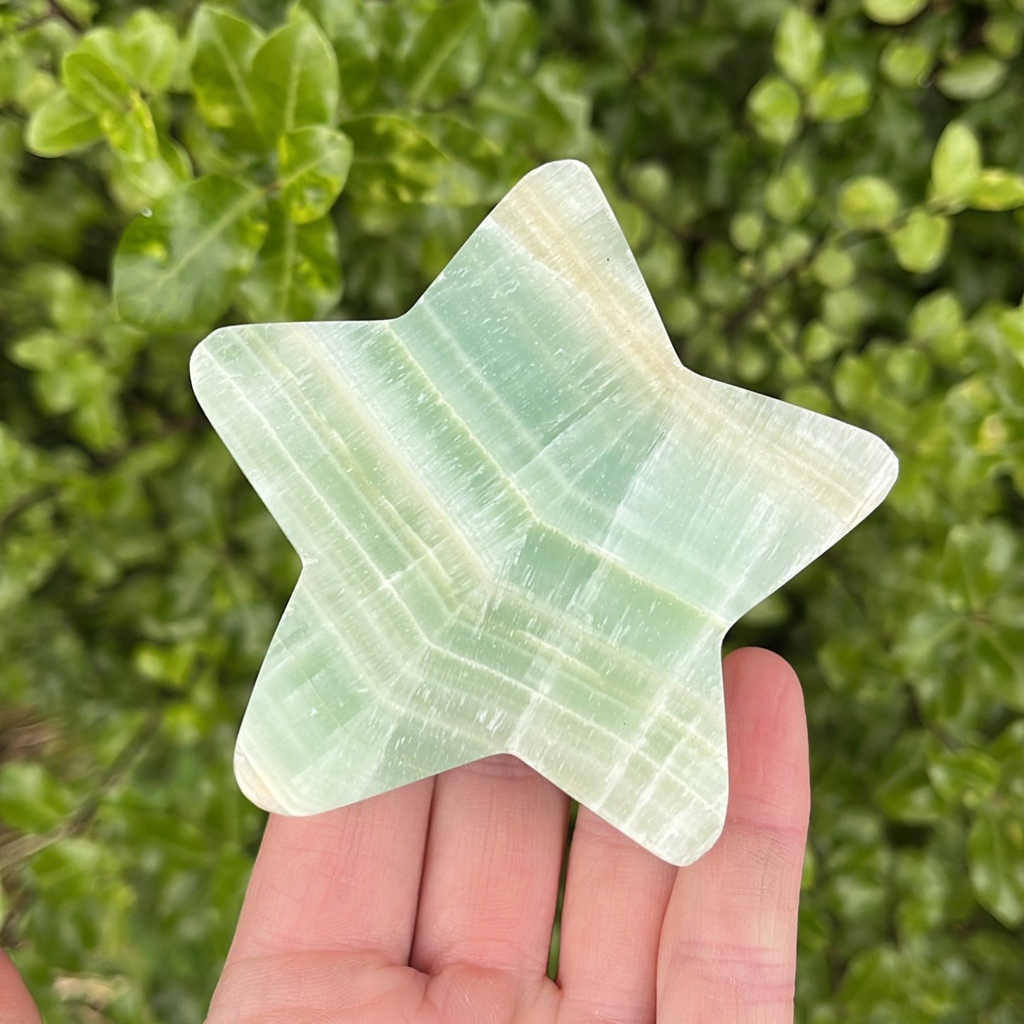 Pistachio Calcite Star | A - Shiny Crystals