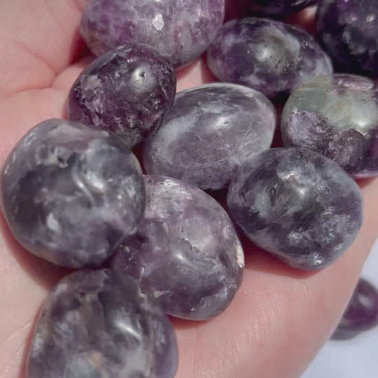 Lepidolite Tumblestone - Shiny Crystals