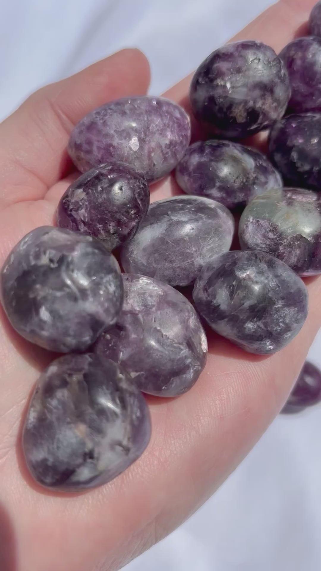 Lepidolite Tumblestone - Shiny Crystals