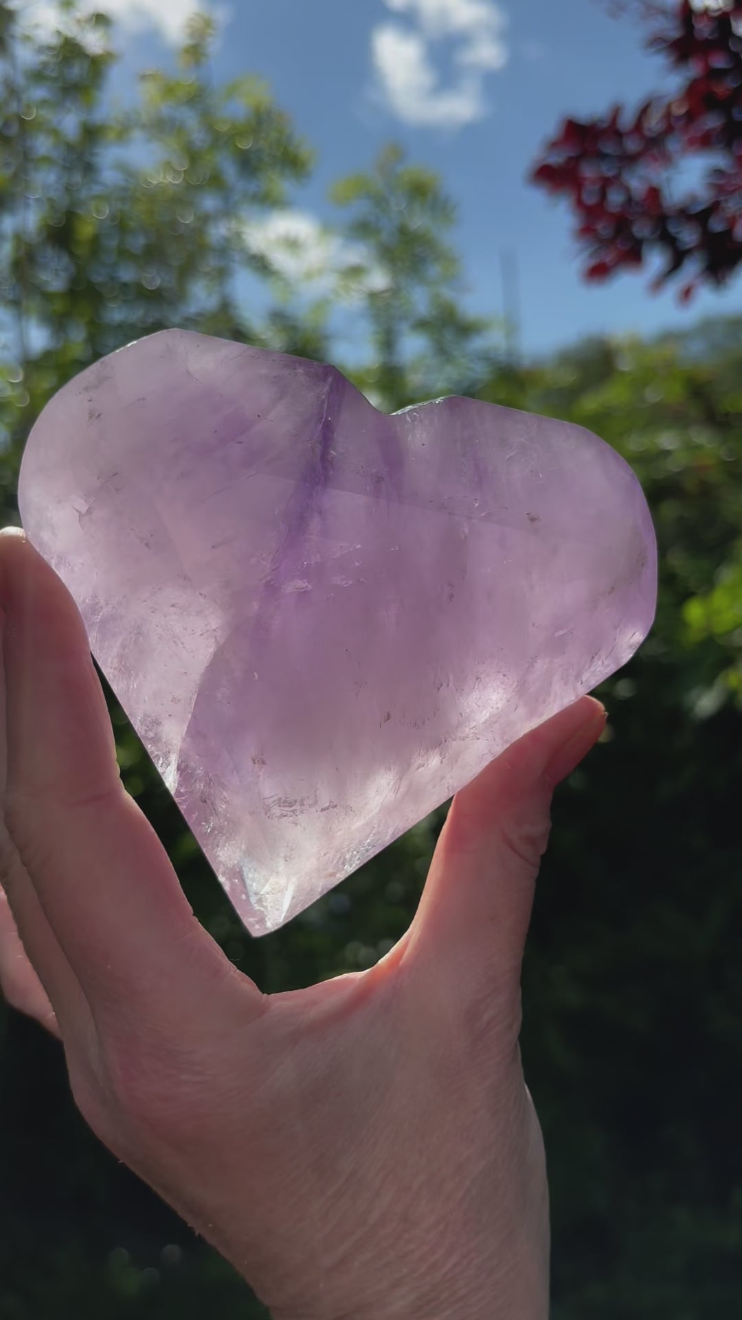 Faceted Amethyst Heart - Shiny Crystals