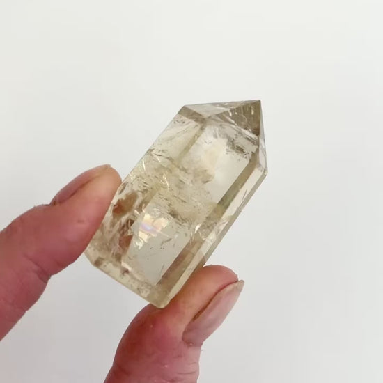 Natural Citrine Crystal Tower Point video 