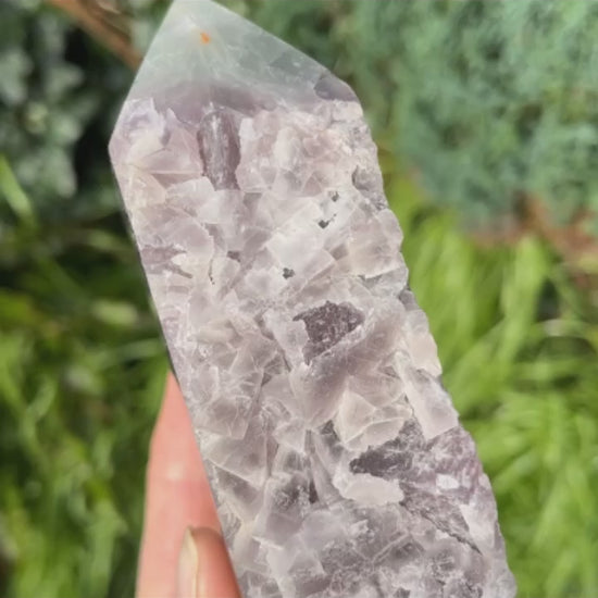 Fluorite crystal slab video