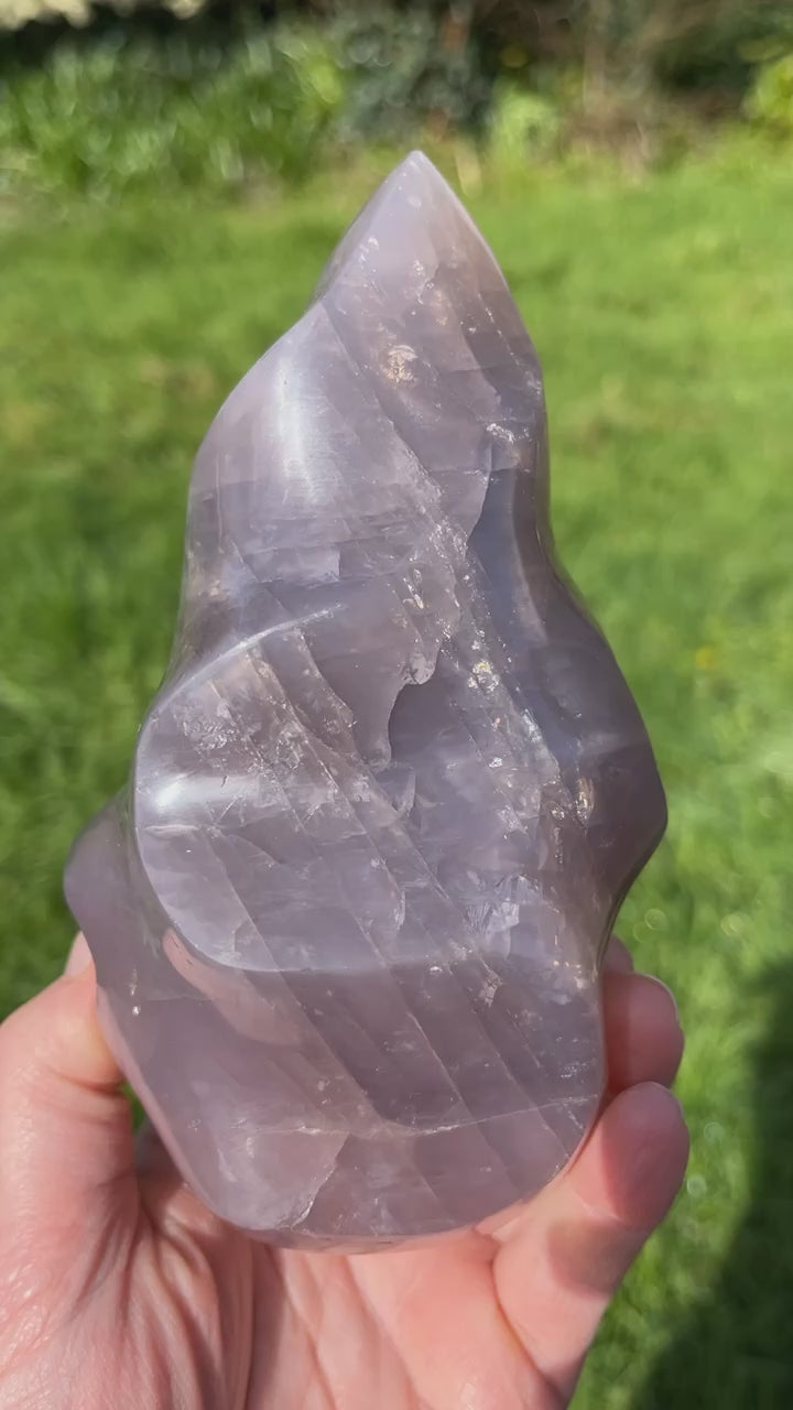 Lavender Rose Quartz Flame