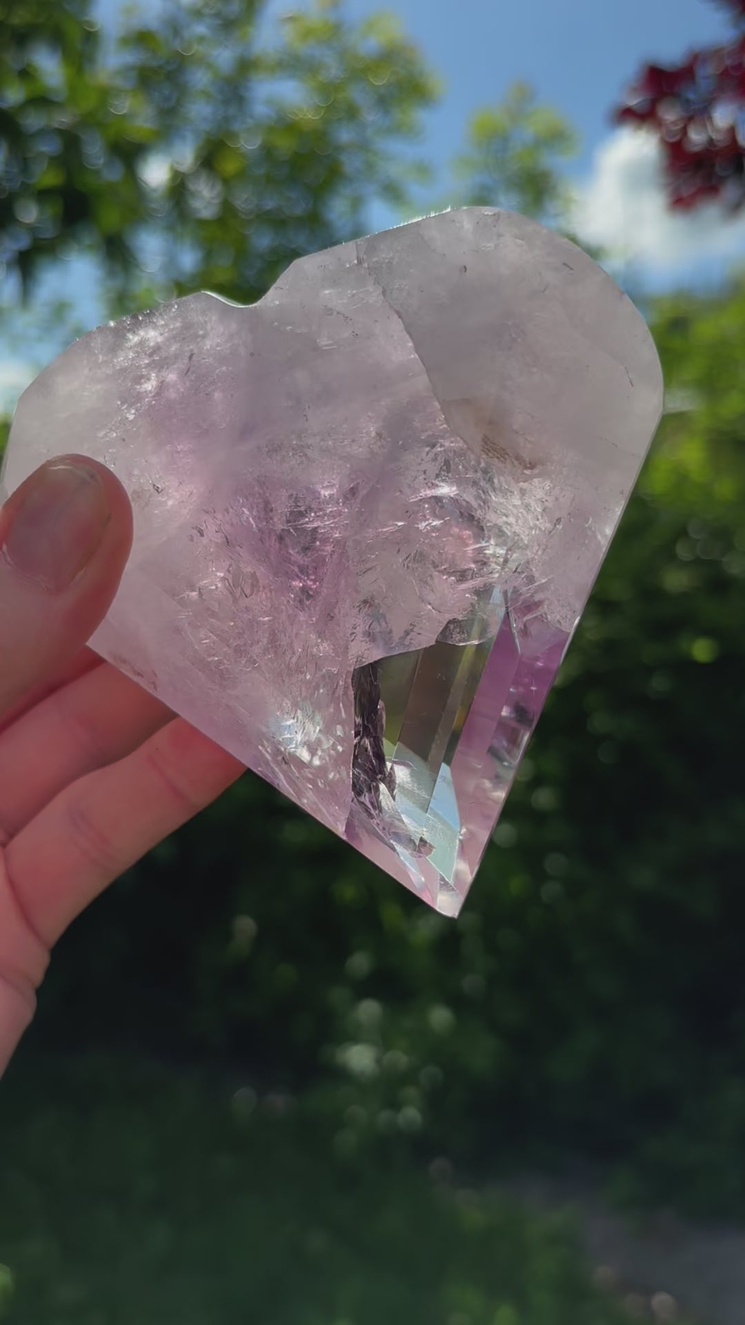 Faceted Amethyst Heart - Shiny Crystals