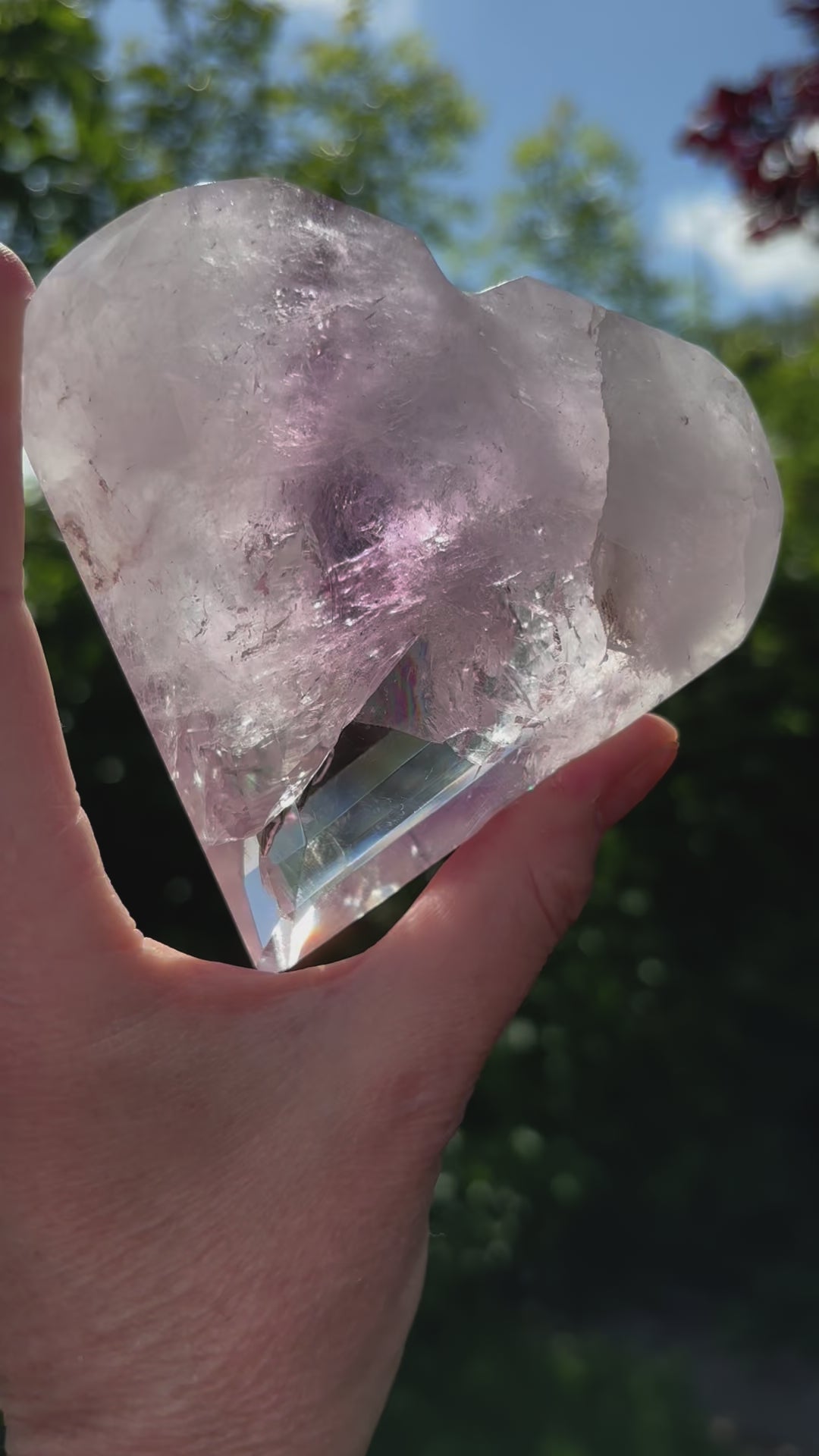 Faceted Amethyst Heart - Shiny Crystals