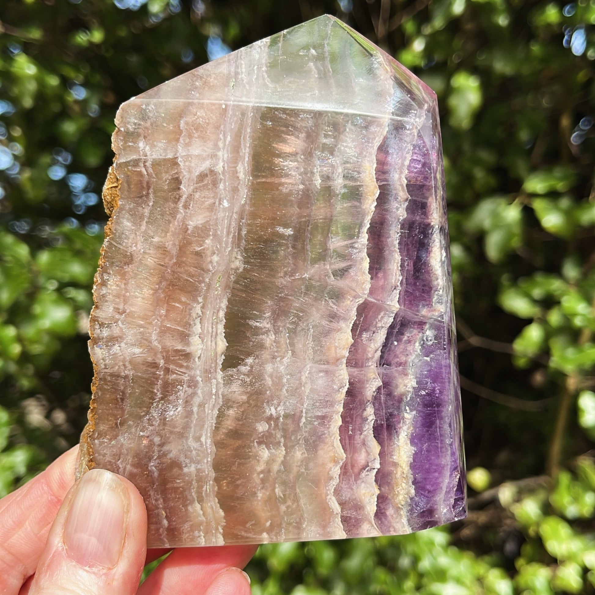 Purple Fluorite Slab - Shiny Crystals