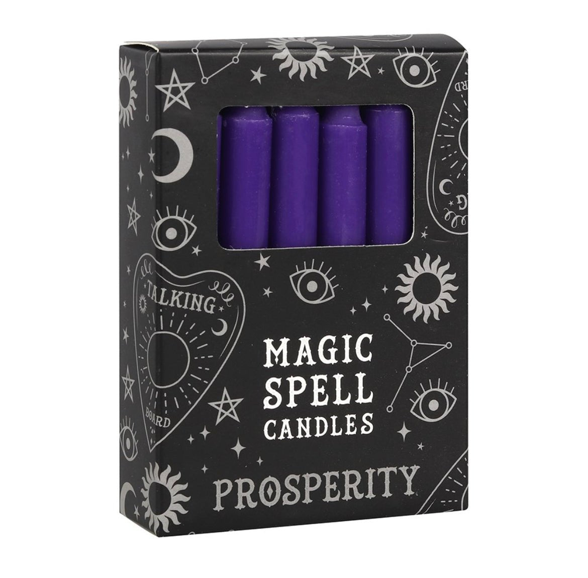 Purple Prosperity Spell Candle - Shiny Crystals