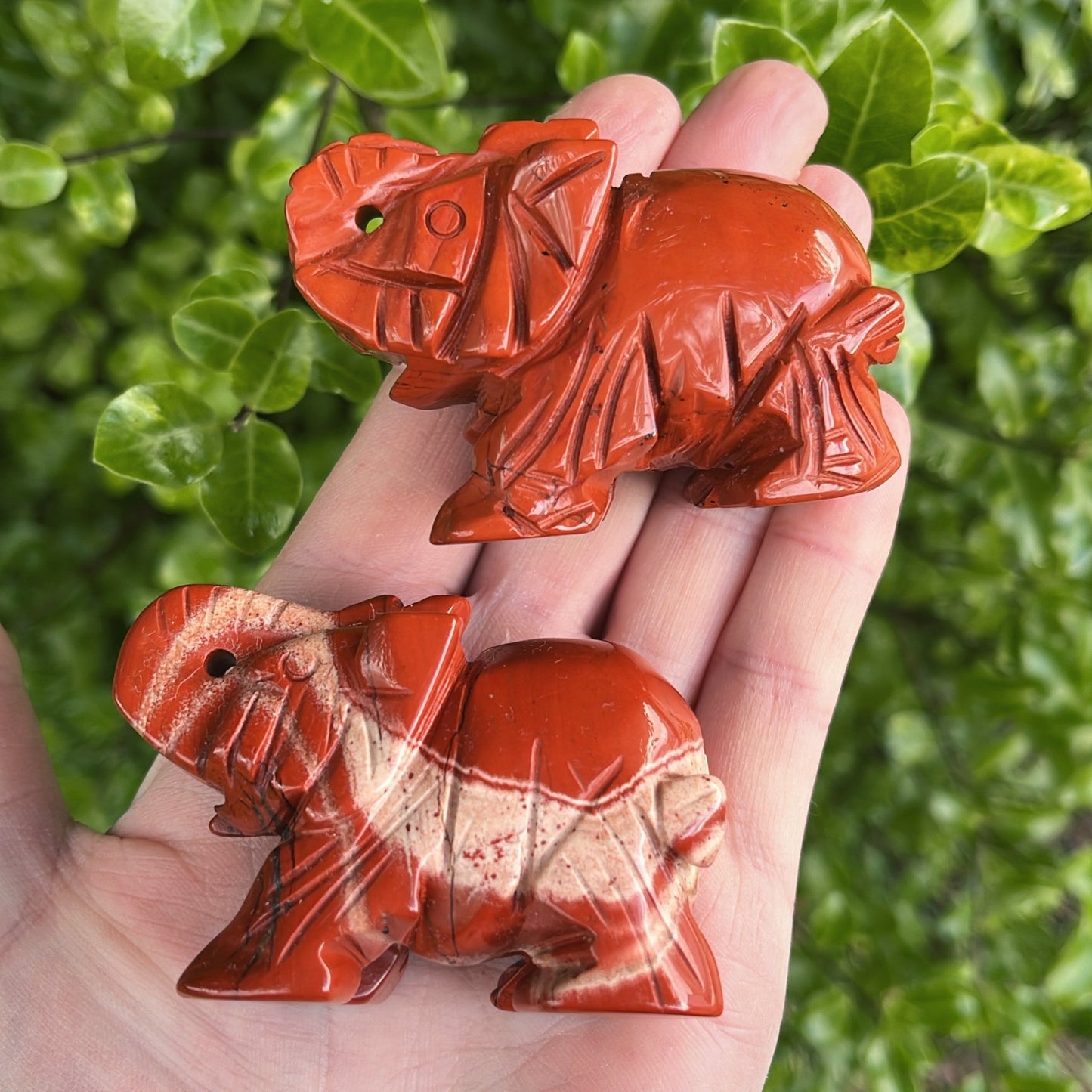 Red Jasper Elephant - Shiny Crystals