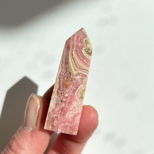 Rhodochrosite Tower Point | B - Shiny Crystals