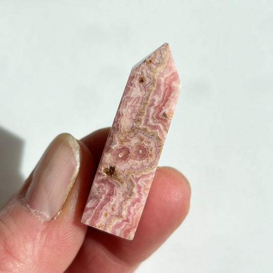 Rhodochrosite Tower Point | E - Shiny Crystals