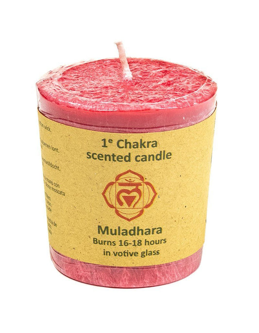 Root Chakra Candle - Shiny Crystals