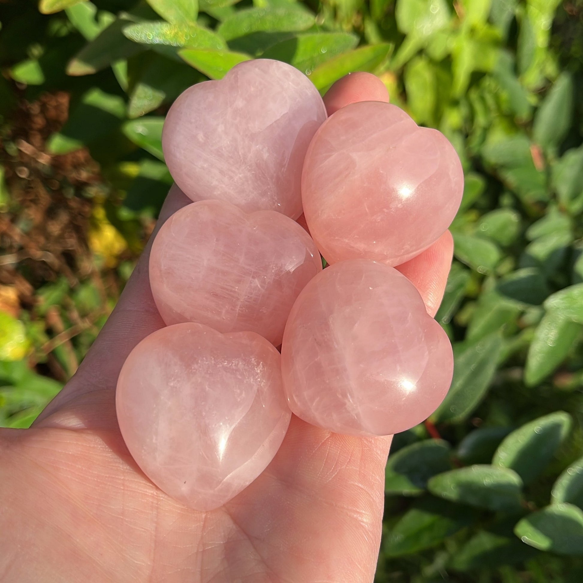 Rose Quartz Heart - Shiny Crystals