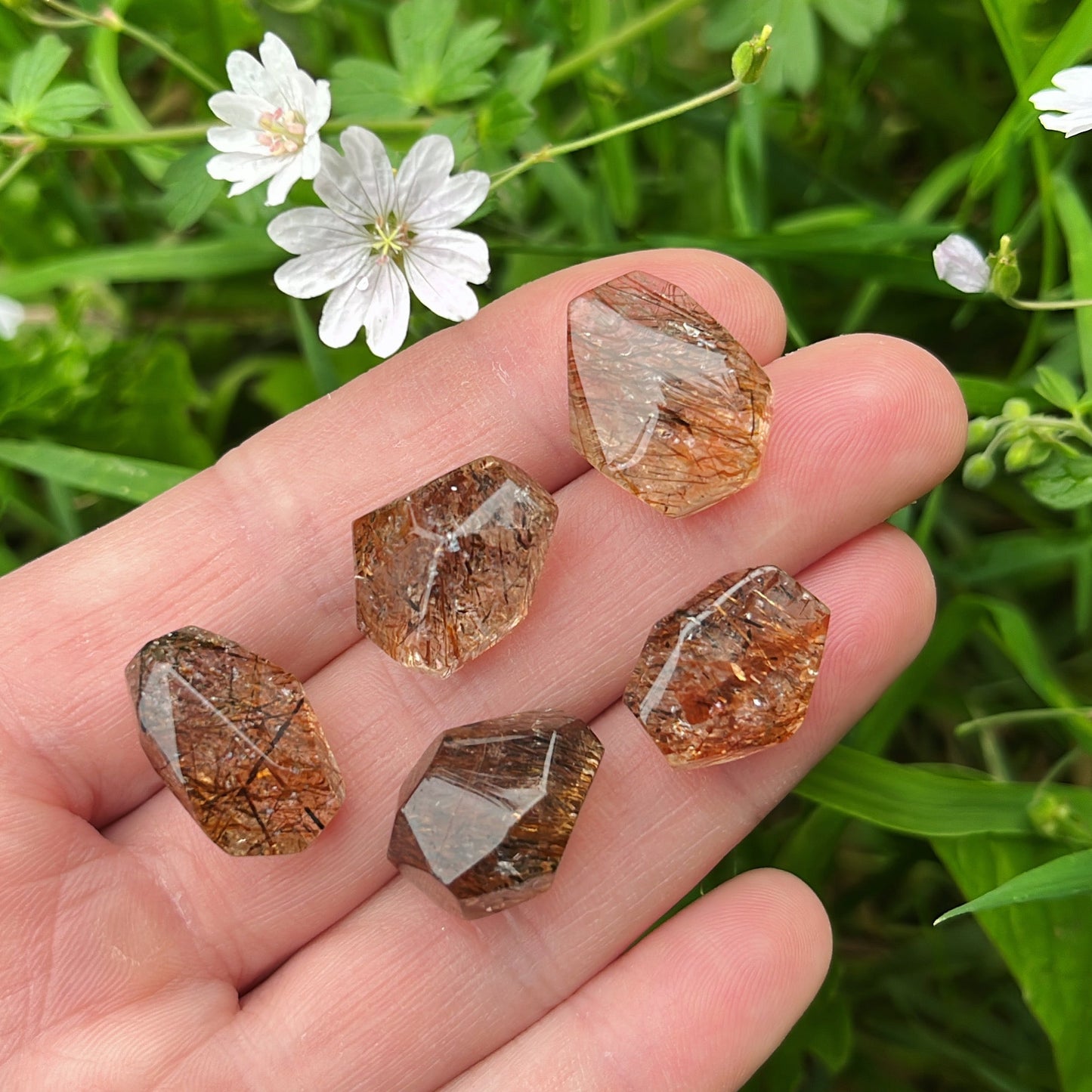 Rutilated Quartz Freeform - Shiny Crystals