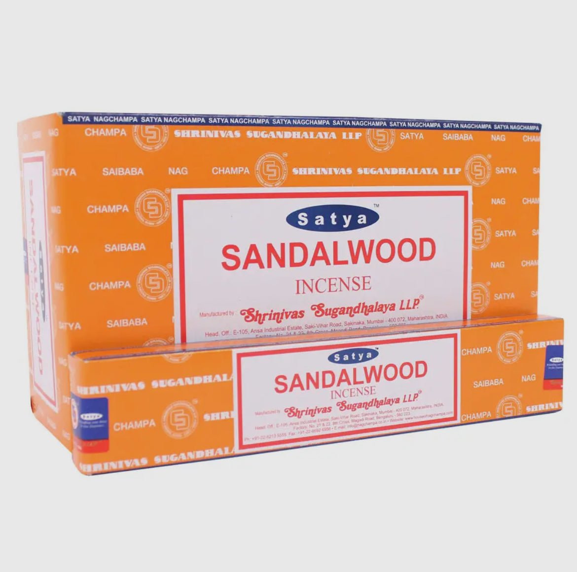 Sandalwood Nag Champa Satya Incense Sticks Pack - Shiny Crystals