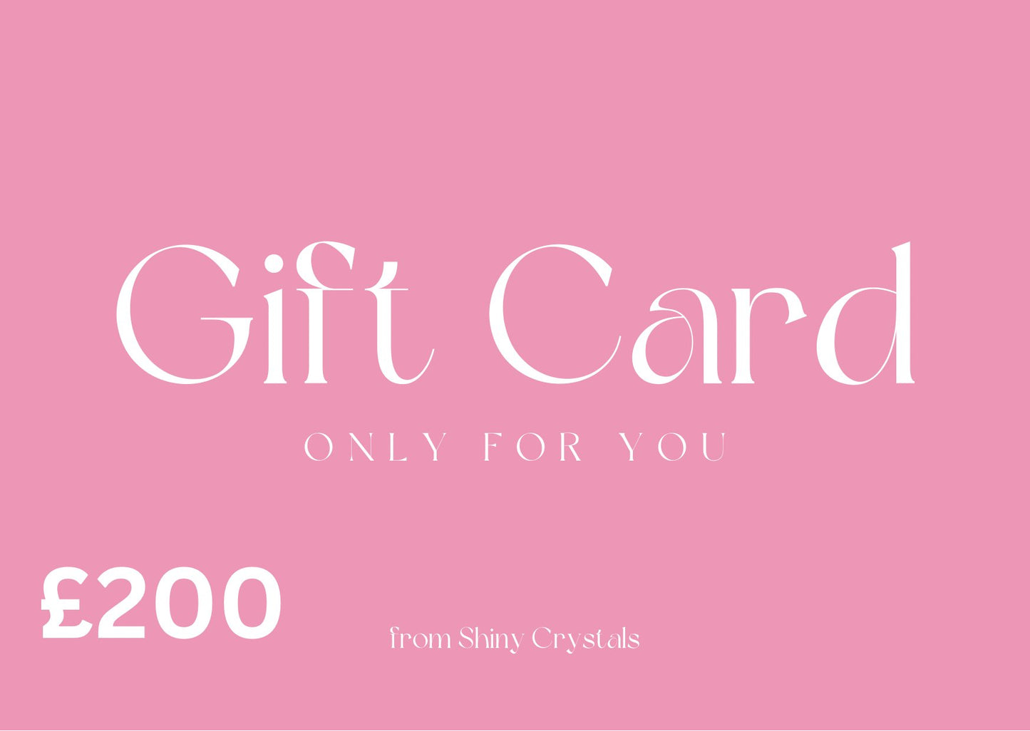 Shiny Crystals Gift Card - Shiny Crystals