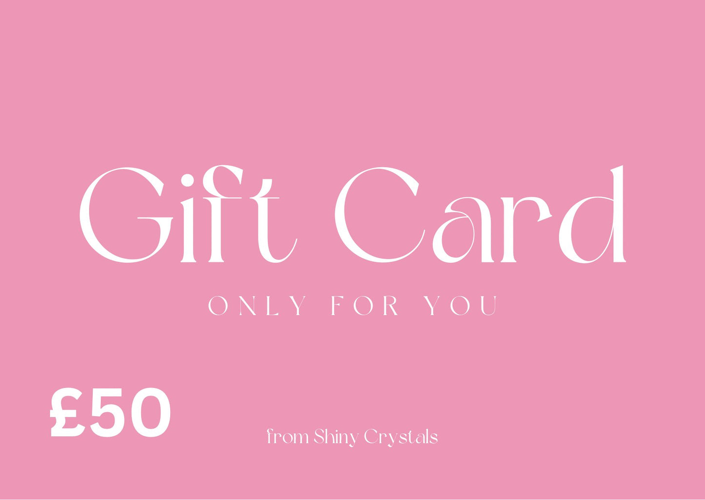 Shiny Crystals Gift Card - Shiny Crystals