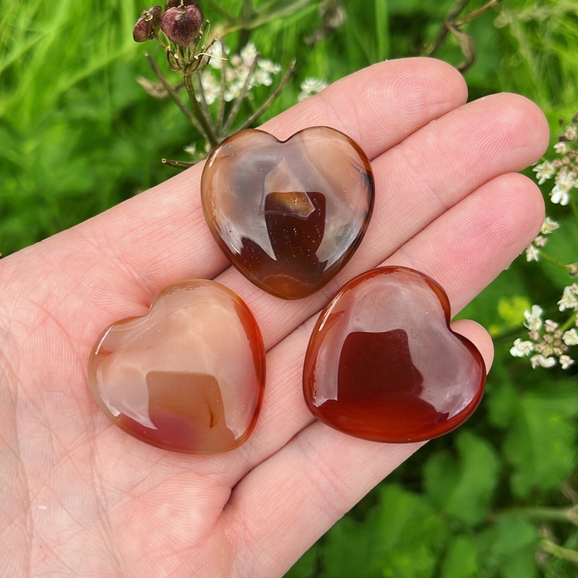 Small Carnelian Heart - Shiny Crystals