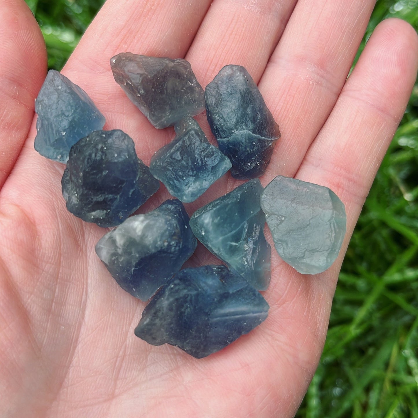 Small Raw Fluorite Chunk - Shiny Crystals