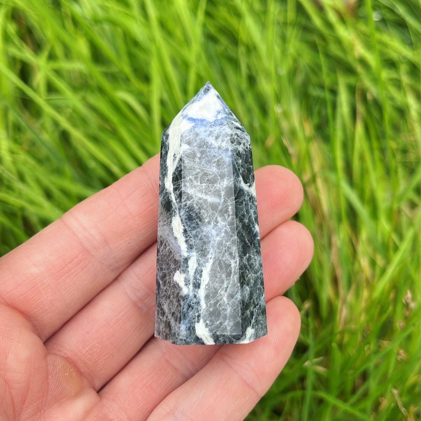 Small Sodalite Point - Shiny Crystals