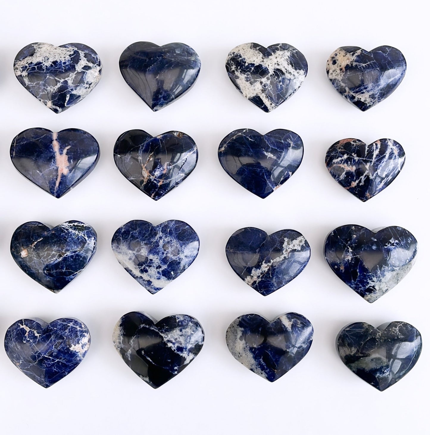 Sodalite Heart - Shiny Crystals