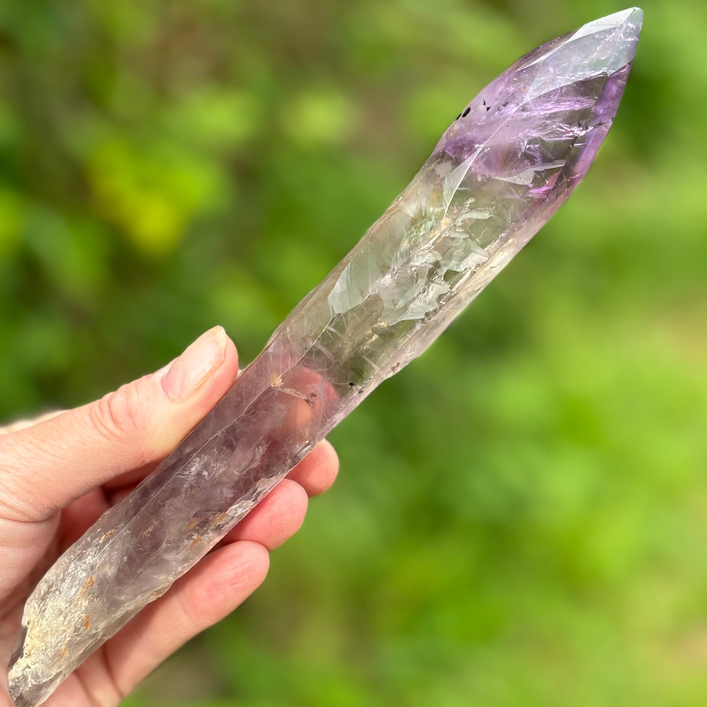 Stunning Brazilian Amethyst Half Polished Root - Shiny Crystals