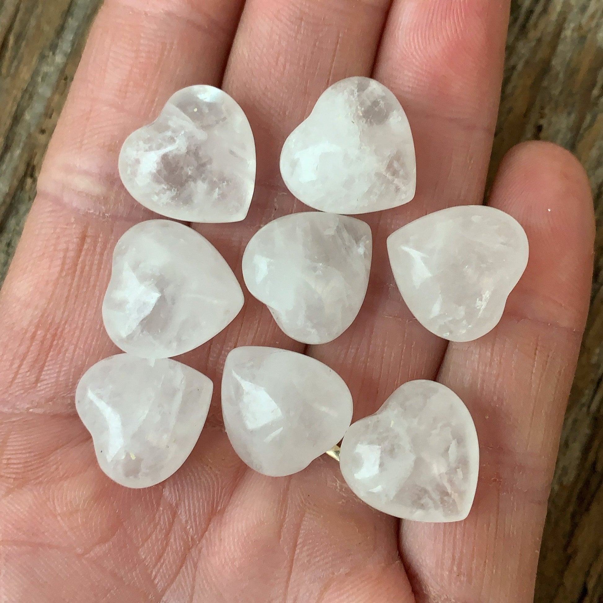 Tiny Clear Quartz Heart - Shiny Crystals