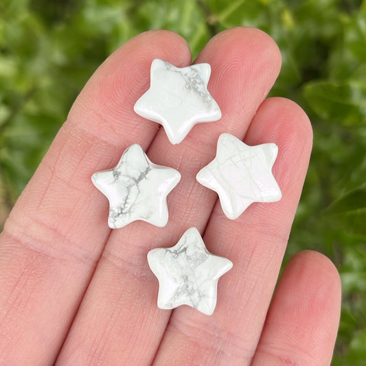 Tiny Howlite Star - Shiny Crystals