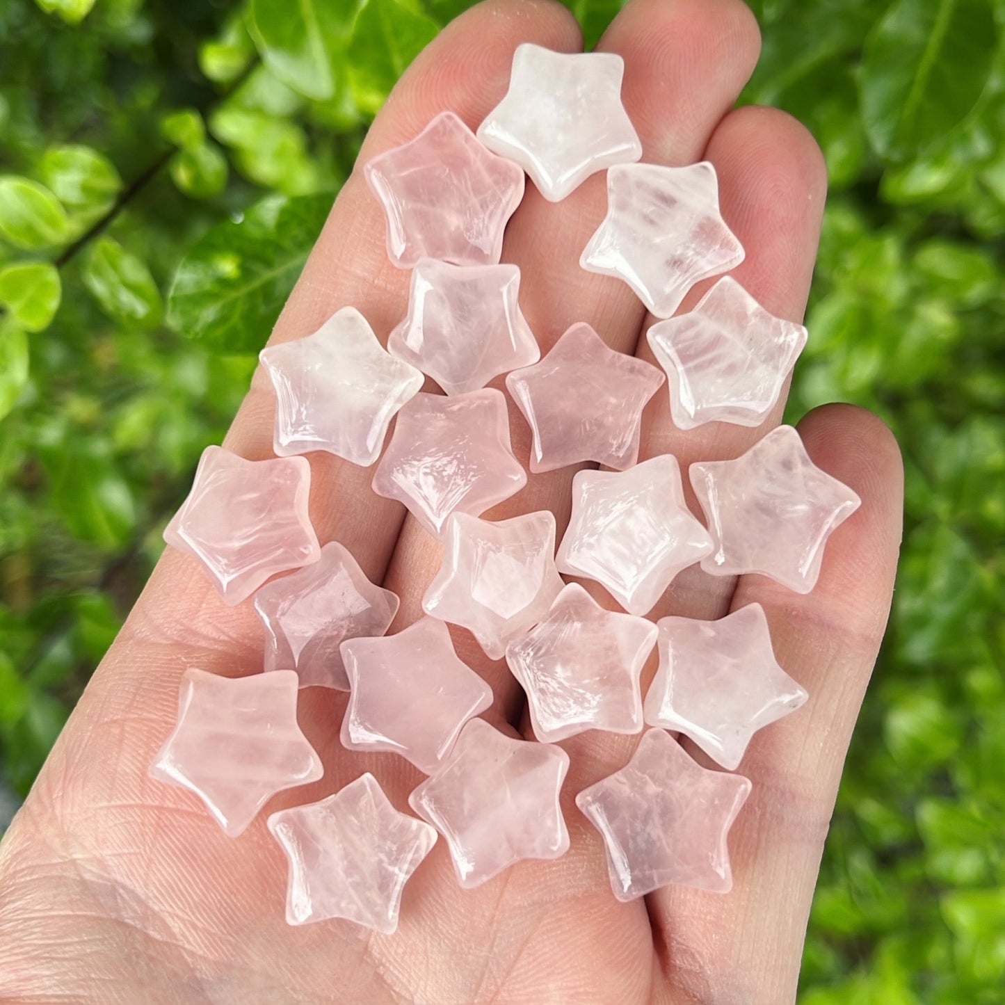 Tiny Rose Quartz Star - Shiny Crystals