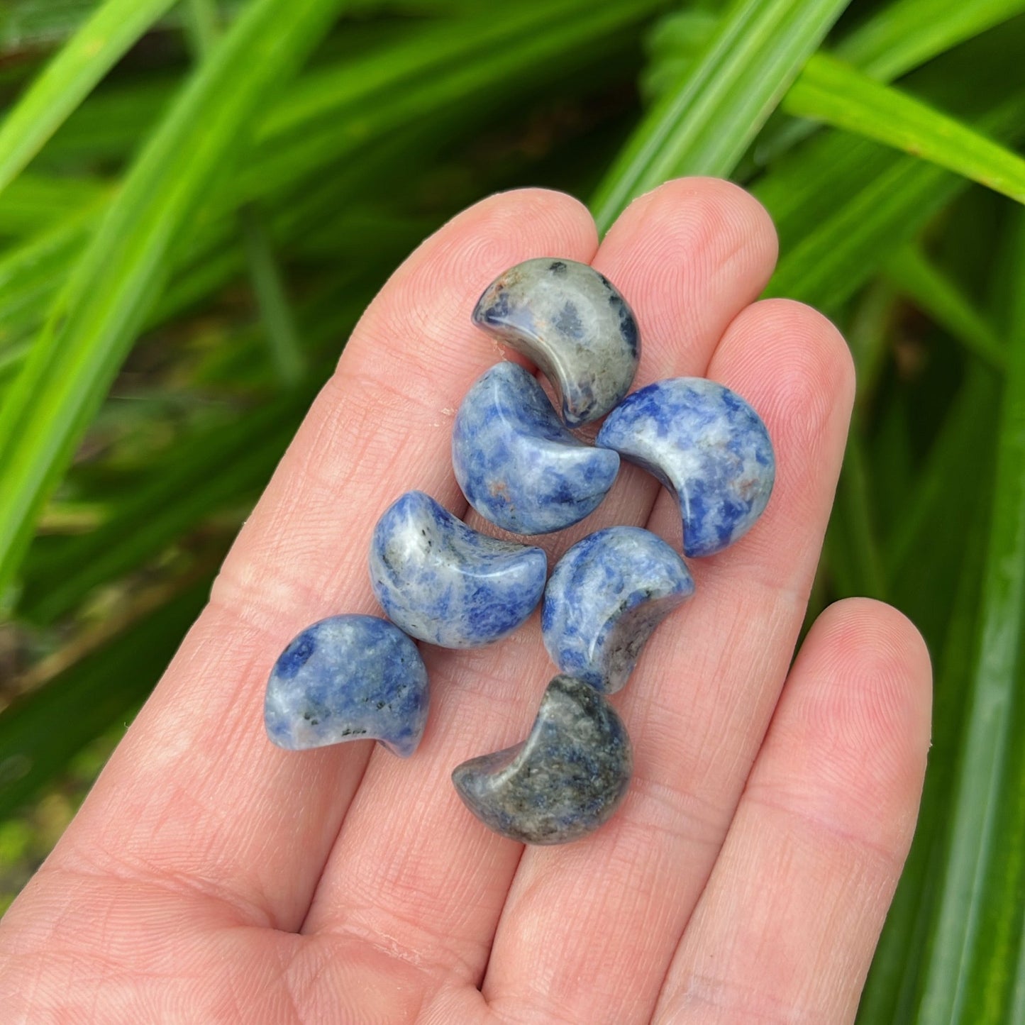 Tiny Sodalite Moon - Shiny Crystals