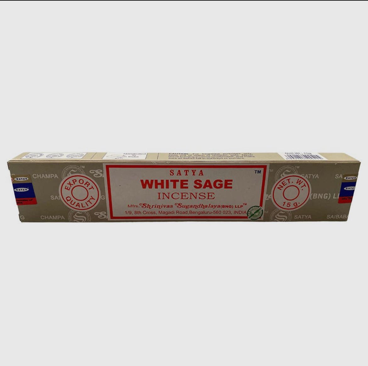 White Sage Satya Incense Sticks Pack - Shiny Crystals