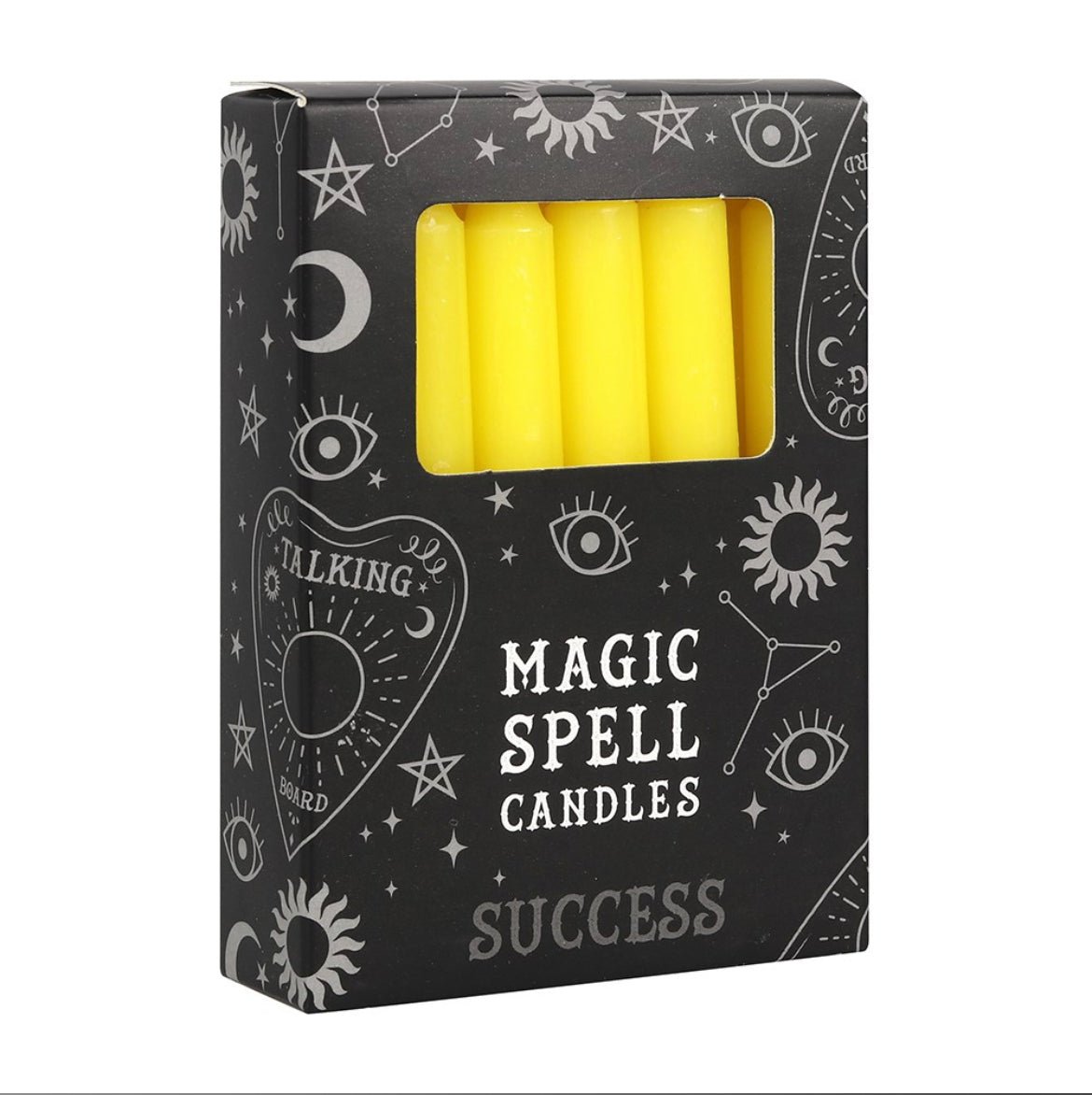 Yellow Success Spell Candle - Shiny Crystals